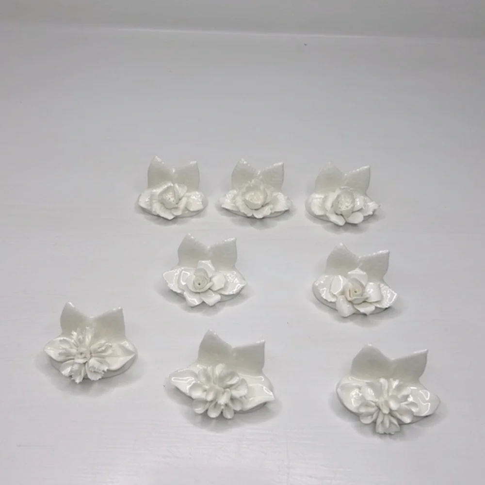 Vintage Coalport 💐 Bone China Floral Name Card Holders Mismatched Set of 8 - Picture 6 of 16